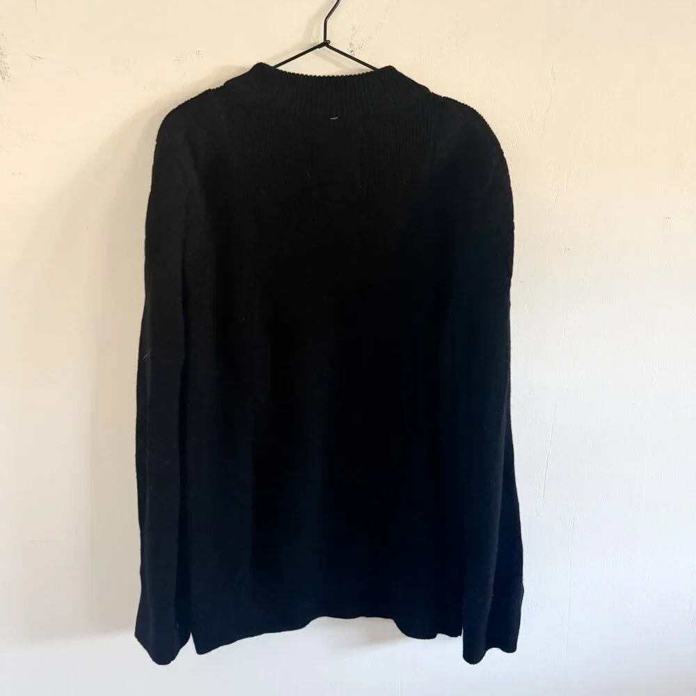 NWT Sacai Black Knit Zipper Pocket Jumper Sweater 2/M